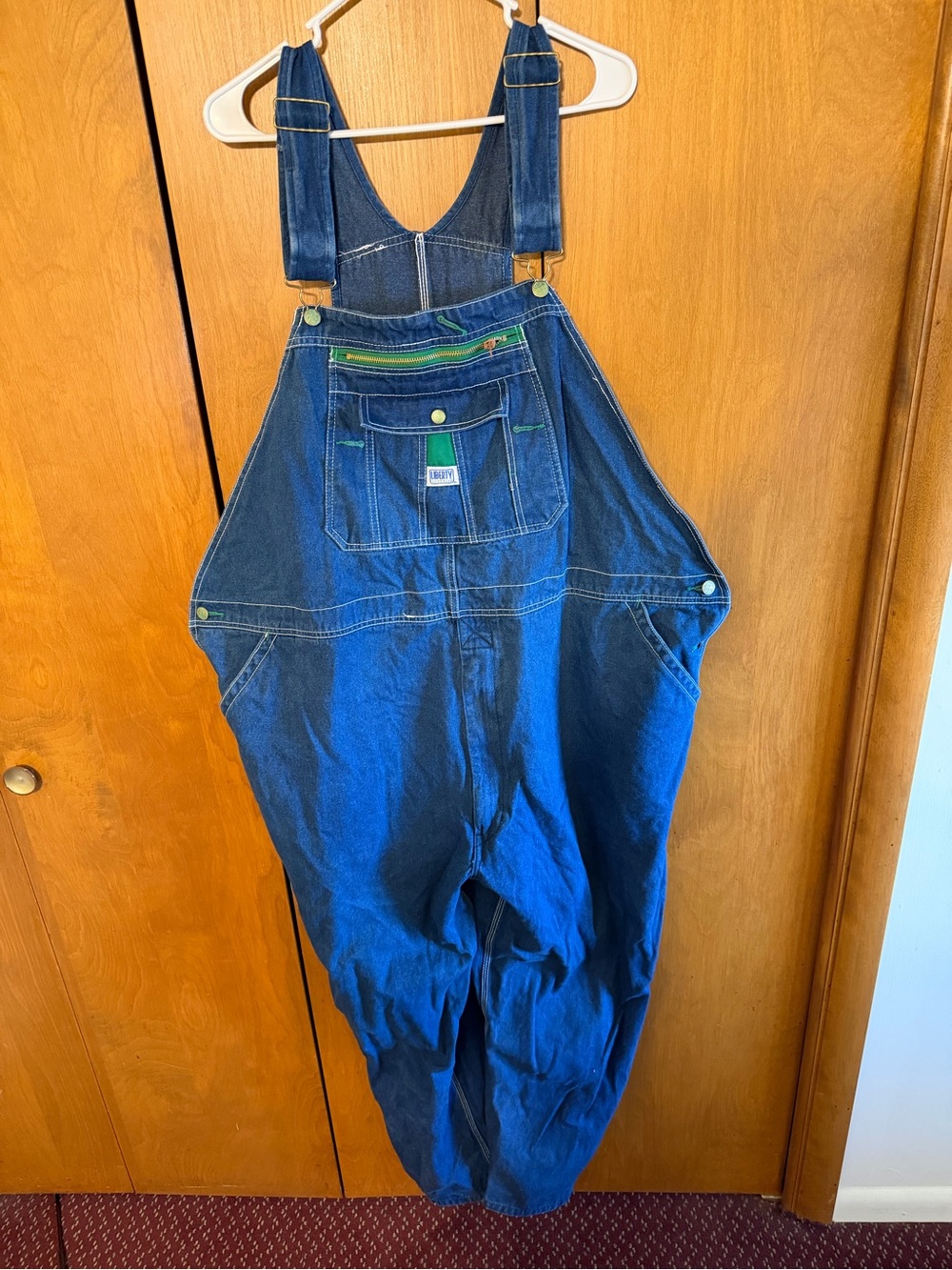Men's Dark Blue Denim Overalls with Adjustable Straps